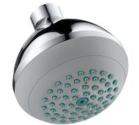 hansgrohe water-saving overhead shower Crometta, fixed shower head 6l/min (EcoSmart Green) 85mm, rainfall shower head with 1 spray, matt white, 28423000