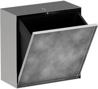 Bathroom Bin Hansgrohe XtraStoris Rock built-in with tiled door 300x300x140mm Stainless Steel Finish 56090800