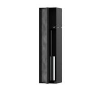 hansgrohe XtraStoris Rock - recessed Toilet Brush Holder with Storage Shelf and tileable Door, Toilet Brush & Holder, Bathroom Wall Niche, Bathroom Accessory, matt Black, 56060670