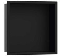Hansgrohe Xtrastoris Wall Niche 300X300mm, Stainless Steel 304, Matt Black, 100mm Depth, Integrated Frame