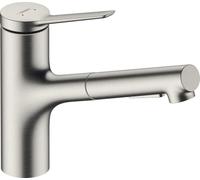 Pull Out Kitchen Tap Hansgrohe Zesis M33 sBox, 2 sprays Stainless Steel Finish