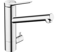 hansgrohe Zesis M33 Kitchen Tap 200, device shut-off valve, Energy-Saving, 1 Spray, chrome, 74807000