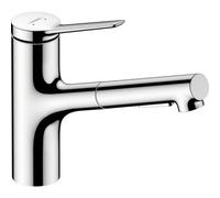 Hansgrohe Zesis M33 Single Lever Kitchen Mixer Tap 150 Pull-Out Spray 2Jet In Chrome
