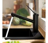 Hansgrohe Zesis M33 Single Lever Kitchen Mixer Tap 160 Pull-Out Spray 2Jet In Matt Black