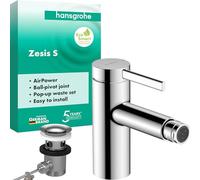 Bidet Tap Hansgrohe Zesis S metal pop-up waste-set Chrome 74201000