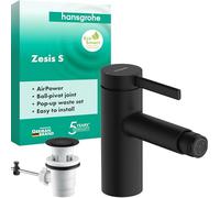 Bidet Tap Hansgrohe Zesis S pop-up waste-set Black Mat 74200670