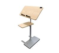 HANSHAN Side Table Lifting And Moving Bedside Computer Desk Mobile Projector Stand Humanized Design Pulley Version Plus Mouse Version Tablet Holder (Color : Gold oak color, Size : 60-110cm)