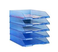 HANSHAN Storage Rack，Office Desktop File Shelf Multilayer Creative File Box Files Rack Office Supplies Portfolio 13 × 9 × 12 Inch (Color : Blue)