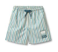 Hansi Badge Recycled Fiber Striped Swim Shorts Blue 4 years