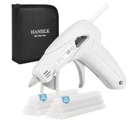 HANSILK Cordless Hot Glue Gun Mini Hot Glue Gun USB Rechargeable 2200mAh 90-Minute Working Time 20pcs Glue Sticks(7x100mm) for Handmade DIY/Crafting/Packaging/Repairs Grey