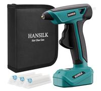 HANSILK Hot Glue Gun Cordless Hot Glue Gun 2000mAh with 30pcs Glue Sticks (7x100mm) - Type-C Rechargeable 15s Fast preheating Anti-Drip Nozzle Mini Glue Gun for DIY, Crafts and Repairs