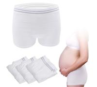 HANSILK Maternity Knickers 3 Pack Disposable Postpartum Underwear Breathable & Stretchable Maternity Pants for C-Section Recovery/Incontinence/Travel