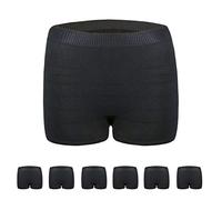 HANSILK women's Nahtlos, Gestrickt, Latexfrei, Hohe Taille underwear, Schwarz, 6er-pack,