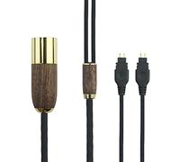 HansnBy 4-pin XLR Balanced Male 6N OCC Copper Silver Plated Cord 4-pin XLR Balanced Cable Compatible with Sennheiser HD650, HD600, HD580, HD660S, HD58X, Massdrop HD6XX Headphone Walnut Wood Shell