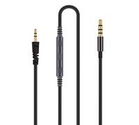 HanSnby Audio Cable Replacement - Compatible With Bowers & Wilkins P5, P5 S2, Wireless, Recertified Headphone and iPhone iPod iPad Apple Devices With In-Line Mic and Remote Volume Control