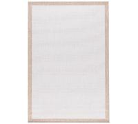HanSom Rugs Beige & Cream Plain Bordered Rug for Outdoor Area in Small size 50 x 80 cm