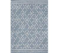 HanSom Rugs Grey & White Aztec Geometric Rug with Plush Soft Pile for Bedroom and Living Room in Small size 80 x 150 cm