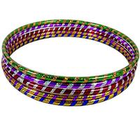 HANSON AND LANGFORD Hula Hoops - Premium Quality Stripy Multicolor Weighted Hoop for Adults and Kids to Exercise, Sporting Good, Dance & Fitness - Rainbow Color (Pack Of 6, Small)