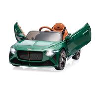 Hanstore Electric Kids Ride on Car, Bentley Licensed Cars for Kids, 12V Electric Kid Car with Toy Two Motors Parent Remote Control, Foot Pedal, 2 Speeds, MP3, USB Port, LED Headlights (Green)