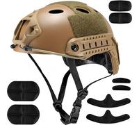 HANSTRONG GEAR Army Military Style SWAT Combat PJ Type Fast Helmet for CQB Shooting Airsoft Paintball DE