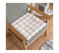 HANSULAN Faux Rabbit Fur Seat Cushion,Soft Plush Bubble Fluffy Chair Cushions Fashion Non-Slip Square Dining Chair Pads for Office Car Sofa Couch Chair Decoration-White-50 * 50cm