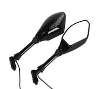 HANSWDEU 2 x Motorcycle LED Turn Signal Mirrors for Road Motorcycle Cruiser Scooter 10mm 8mm