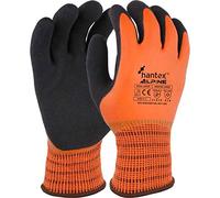Hantex ALPINE ORANGE Dual Coated Foam Latex Thermal Super Grip Cold Work Gloves (9/Large)