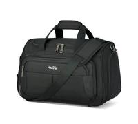HanTrip Carry on Duffel Bag Foldable Duffle Bags for Travel Under Seat Personal Item Bags for Airplanes, Black, Carry-on 16.5-Inch, Underseat Carry on Bag for Women Men