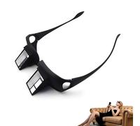 HANTUSWUS Lazy Glasses for Reading in Bed - 90 Degree Horizontal Prism Glasses, Adjustable Readers for Neck Pain Relief, Fits Over Prescription Eyewear, Watch TV & Read Phone Lying Down
