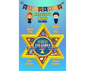 Hanukkah Activity Book For Kids: Chanukah Gift And Workbook Games, Word Search, Dot To Dot and Drawing Pages For Kids Ages 4-8 For Learning. Filled ... Four In A Row, and Dots And Boxes Games