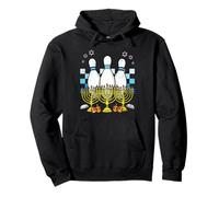Hanukkah Bowling Menorah Chanukah Dreidel Star Of David Pullover Hoodie