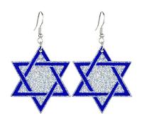 Hanukkah Chanukah Earrings Candle Star Resin Acrylic Dangle Earrings for Women, S, Zinc, No Gemstone
