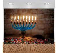 Hanukkah Chanukah Photo Backdrop Jewish Judaism Party Lampstand Hashanah Dreidel Photography Background Menora Decor Banner 240X180cm