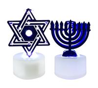 Hanukkah Decorations LED Lights | Hanukkah Menorah led | Chanukah Tea Lights | Hanukkah Flameless Candles Decorations Centerpieces for Home Kitchen