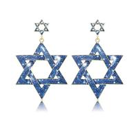 Hanukkah Earring for Women Beaded Dreidel Menorah Star of David Earrings Rhinestone Bead Chanukah Dangle Earrings Jewish Holiday Earrings Hanukkah Jewelry Accessories Gifts, L, Zinc, crystal
