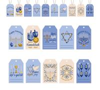 Hanukkah Gift Tags, Happy Hanukkah Paper Gift Tag 20 PCS, Chanukah Tags Gift Labels with String for Chanukah Celebration Holiday Party Gifts Wrap