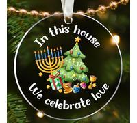 Hanukkah Gifts - Hanukkah Ornaments, Xmas Hanukkah Ornaments, Jewish Christmas Ornaments - Spiritual Gifts for Men, Spiritual Gifts for Women, Jewish Gifts for Women - Acrylic Christmas Ornaments 2024