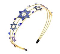 Hanukkah Headband for Women Cute Star of David Headband Jewish Hair Accessory Crystal Dreidel Menorah Headband Festival of Lights Headband Holiday Outfits Accessories Party Gifts