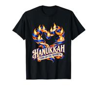Hanukkah Heart Candlelight Orange Blue T-Shirt