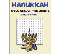 Hanukkah Large Print Word Search For Adults: Fun Jewish Holidays Word Searches