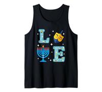 Hanukkah Love Menorah Dreidel Design Tank Top