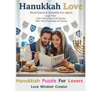 Hanukkah Love Word Search & Scramble For Adults Large Print 1300+ Word Search 85 Puzzles 900+ Word Scramble 80 Puzzles: Hanukkiah Love Puzzle For Lovers.