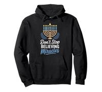 Hanukkah Menorah Believe in Miracles Holiday Spirit Pullover Hoodie