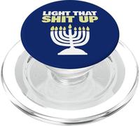 Hanukkah Menorah Light That Shit UP PopSockets PopGrip for MagSafe