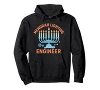 Hanukkah Menorah Lighting Engineer Jewish Festival Lights Pullover Hoodie