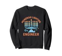 Hanukkah Menorah Lighting Engineer Jewish Festival Lights Sweatshirt