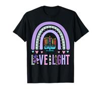 Hanukkah Menorah Rainbow Love & Light Chanukah Jewish Friend T-Shirt
