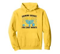 Hanukkah Menorah Shining Bright For Eight Nights Jewish Pullover Hoodie
