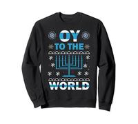 Hanukkah Oy to The World Gift Idea for Jewish Christmas Sweatshirt