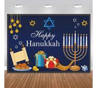 Hanukkah Photo Backdrop Chanukah Jewish Judaism Party Lampstand Hashanah Dreidel Photography Background Menora Decor Banner 300x200cm